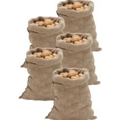 New Juteväska - - 5 st - 60x105 cm - 100% återvinningsbar - 220 g/m² Trädgårdskorgar