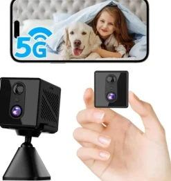 4K Övervakningskamera 5GHz WiFi Mini-kamera, Nattseende, Rörelsesensor, Lång batteritid, Fjärrvisning Säkerhetsmonitorer & Videokameror
