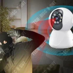 Online Kamera - TD® - Trådlös wifi-kamera - 3 miljoner pixlar - Rotation 360° - Inomhus Säkerhetsmonitorer & Videokameror