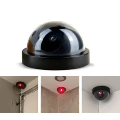 Kameraattrapp med LED | Dummy Övervakningskamera Svart