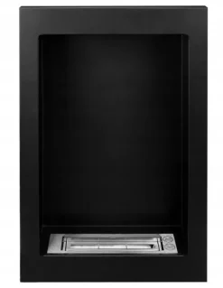 Kaminen Öppna spisar Bio-eldplats Väggmonterad biokamin etanolkamin VERTICAL 61 cm x 39 cm x 12 cm svart ekologisk eldstad
