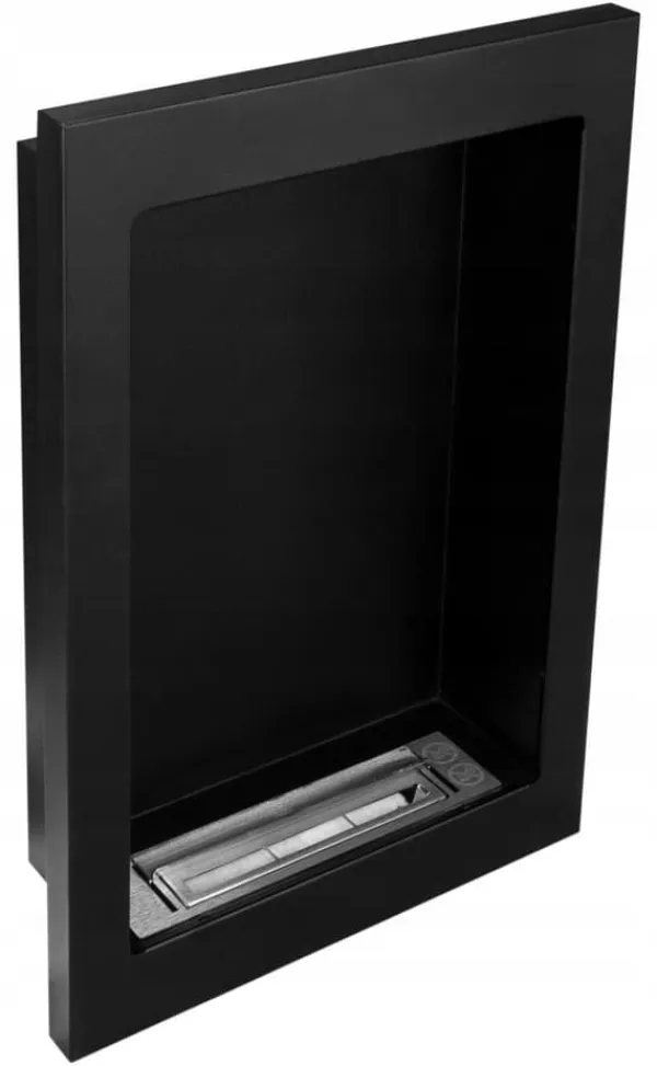 Kaminen Öppna spisar Bio-eldplats Väggmonterad biokamin etanolkamin VERTICAL 61 cm x 39 cm x 12 cm svart ekologisk eldstad