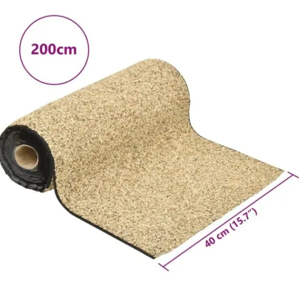 Kantmatta för trädgård - Slitstark stenfoder | Färg: Naturlig sand | Storlek: 200x40 cm
