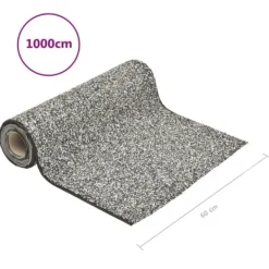 Kantmatta i nonwoven PP-fleece för damm och bäck | Färg: Grå | Storlek: 1000x60 cm
