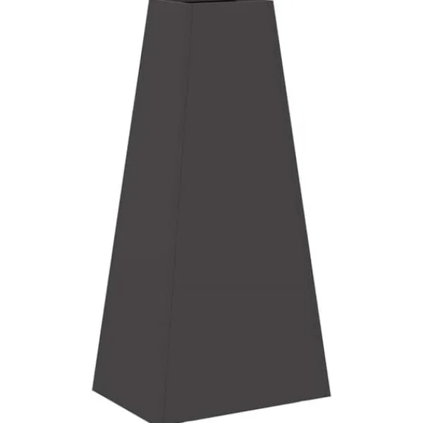 New Kegelformad vedeldad kamin i svart stål | Storlek: 50x35x100 cm | Utomhusvärme & atmosfär Vedeldade Kaminer