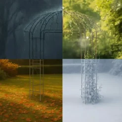 New Keira Rose Arch - Bronze Metal Climbing Aid for Gardens, 200x200x270 cm Krukor & Växtbehållare