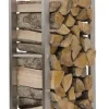Sale Keri Handcrafted Stainless Steel Firewood Rack Indoor, 25x60x100 cm Tillbehör Till Vedeldade Kaminer & Öppna Spisar