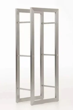 Sale Keri Handcrafted Stainless Steel Firewood Rack Indoor, 25x60x100 cm Tillbehör Till Vedeldade Kaminer & Öppna Spisar