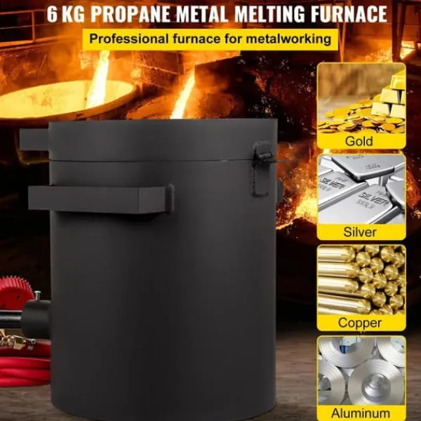 Online 6Kg kopparkapacitet 1350°C professionell propanmetallsmältugn, snabb/effektiv uppvärmning, utmärkt värmeisolering, hög säkerhet, kompletta tillbehör | CDON Tillbehör Till Vedeldade Kaminer & Öppna Spisar