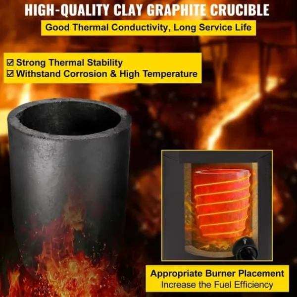 Online 6Kg kopparkapacitet 1350°C professionell propanmetallsmältugn, snabb/effektiv uppvärmning, utmärkt värmeisolering, hög säkerhet, kompletta tillbehör | CDON Tillbehör Till Vedeldade Kaminer & Öppna Spisar