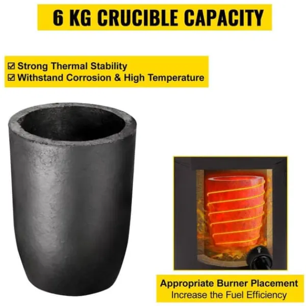 Online 6Kg kopparkapacitet 1350°C professionell propanmetallsmältugn, snabb/effektiv uppvärmning, utmärkt värmeisolering, hög säkerhet, kompletta tillbehör | CDON Tillbehör Till Vedeldade Kaminer & Öppna Spisar