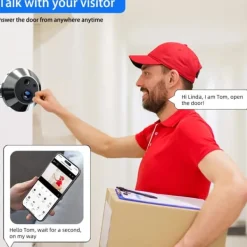 New Kiköga Dörrkamera, 5 MP Upplösning, WiFi Anslutning,Kiköga Dörrklocka Säkerhetsmonitorer & Videokameror
