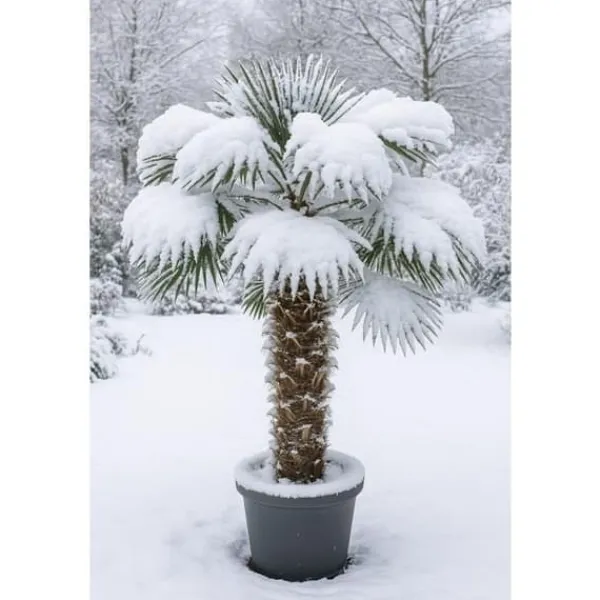 Kinesisk hampapalme Trachycarpus fortunei 40cm kruka 180-200cm hög Trädgårdsväxter