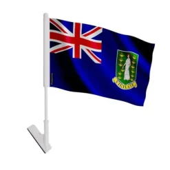 Klisterflagga - Brittiska Jungfruöarna - 14 x 21 cm - Polyester - Lätt - Dubbelsidig
