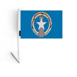 Hot Klistermärke - Norra Marianaöarna - 14 x 21 cm - 10 stycken - Polyester - Lätt och robust Flaggor & Vindstrutar