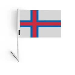 Discount Klistret flagga - Flerfärgad - Färöarna - 14 x 21 cm - 10 stycken - Hållbar polyester Flaggor & Vindstrutar