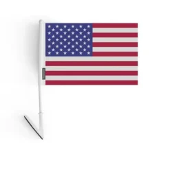 Klistret flagga - Förenta Staterna - 14 x 21 cm - 10 stycken - Hållbar polyester - Lätt och robust