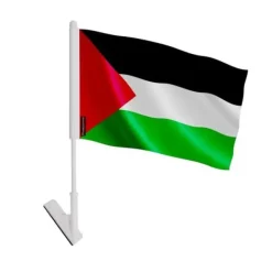 Outlet Klistret flagga - Palestina - 14 x 21 cm - Hållbar polyester - Lätt - Framsidan/baksidan Flaggor & Vindstrutar