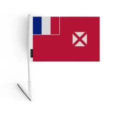 Sale Klistret flagga - Wallis-och-Futuna - 14 x 21 cm - 10 stycken - Polyester - Lätt och hållbar Flaggor & Vindstrutar