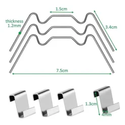 Klämmor för Värmehusplattor 100-Piece Markduk & Fiberduk