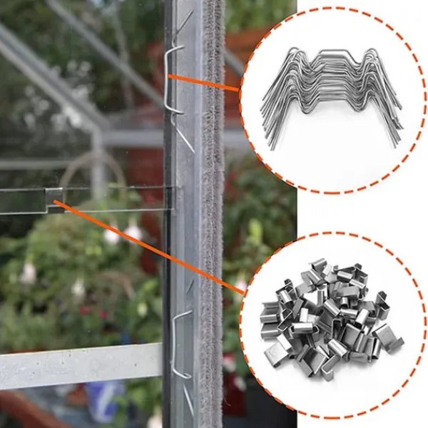 Klämmor för Värmehusplattor 100-Piece Markduk & Fiberduk
