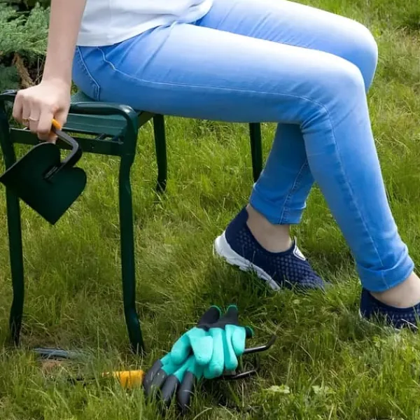 Discount Knäböjande trädgårdspall fällstol skumsits fars dag pappa Stöd Med Hjul, Säten & Knäskydd För Trädgårdsskötsel