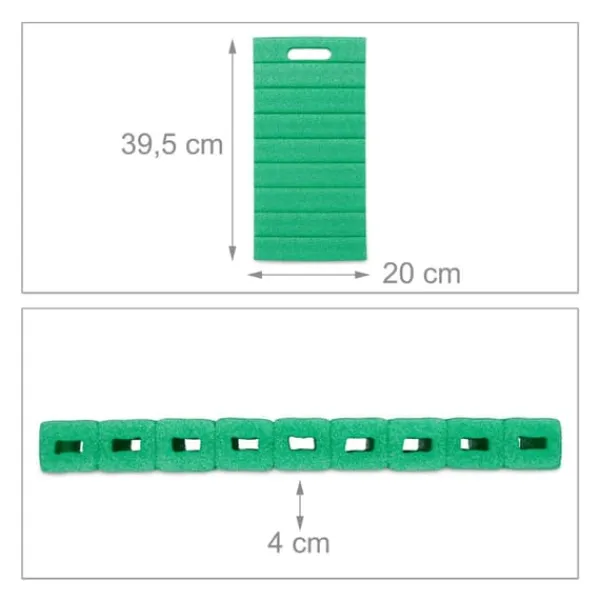 Hot Knäskyddssats, 4x39,5x20 cm, Grön Stöd Med Hjul, Säten & Knäskydd För Trädgårdsskötsel