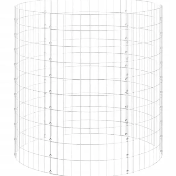 vidaXL Kompost Ø100x100 cm galvaniserat stål