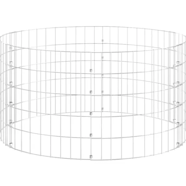 vidaXL Kompost Ø100x50 cm galvaniserat stål