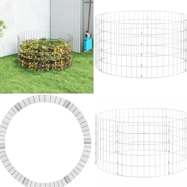 Kompost Ø100x50 cm galvaniserat stål - Kompostbehållare - Kompostlåda - Home & Living