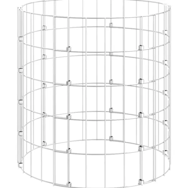 vidaXL Kompost Ø50x50 cm galvaniserat stål
