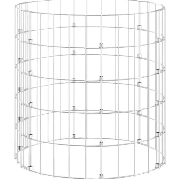 vidaXL Kompost Ø50x50 cm galvaniserat stål