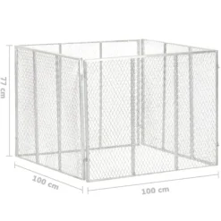 Clearance Kompost 100x100x77 cm galvaniserat järn - Kompost - Komposter - Home & Living Kompostering