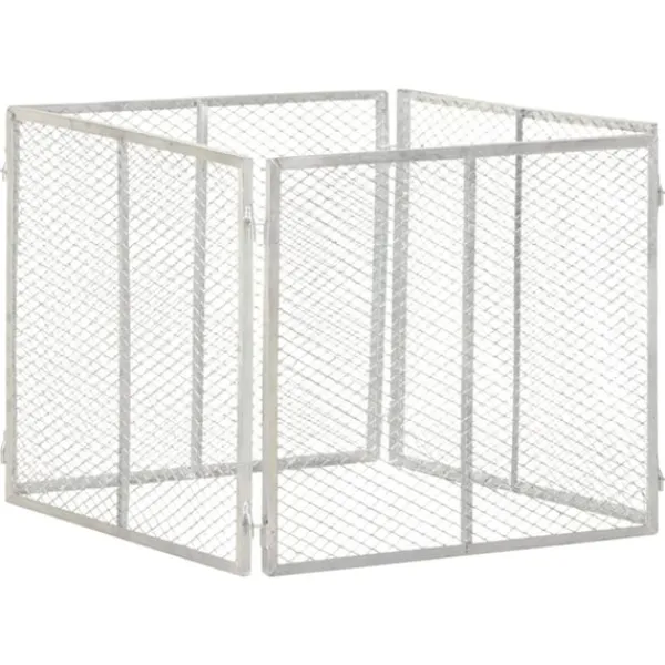 vidaXL Kompost 85x85x70 cm galvaniserat järn