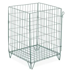Kompostbehållare, Metall, 68x46x46 cm, Grön