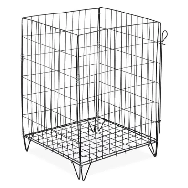 Kompostbehållare, Metallnät, 68x46x46 cm, Svart Kompostering