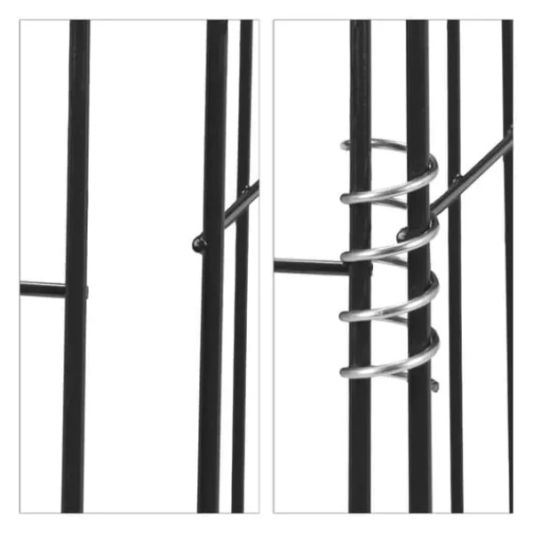 New Kompostbehållarset, Metall, 70x90x90 cm, Svart Kompostering