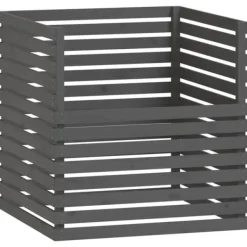 vidaXL Kompostlåda grå 100x100x102 cm massiv furu