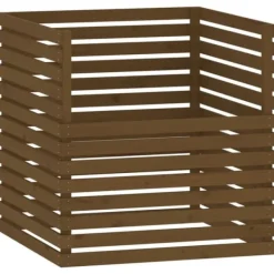 vidaXL Kompostlåda honungsbrun 100x100x102 cm massiv furu