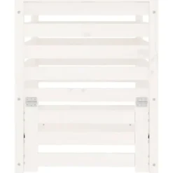 Kompostlåda i massivt furuträ - Trädgårdskompost | Storlek: 63,5x63,5x77,5 cm | Färg: Vit