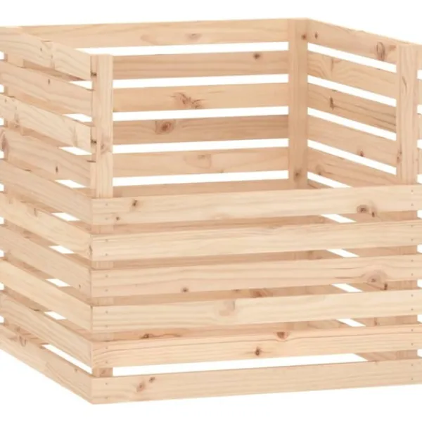 vidaXL Kompostlåda 80x80x78 cm massiv furu