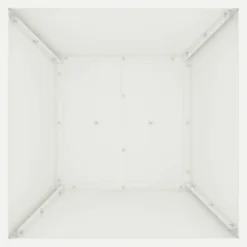 Konformad växtställning i vit plast - Modern dekoration för inomhus och utomhus | Storlek: 40x40x101 cm | Färg: Vit