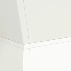 Konformad växtställning i vit plast - Modern dekoration för inomhus och utomhus | Storlek: 40x40x101 cm | Färg: Vit