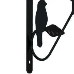 Konsoler för hängande korgar - 4 st svart stål | Färg: Svart | Storlek: Standard