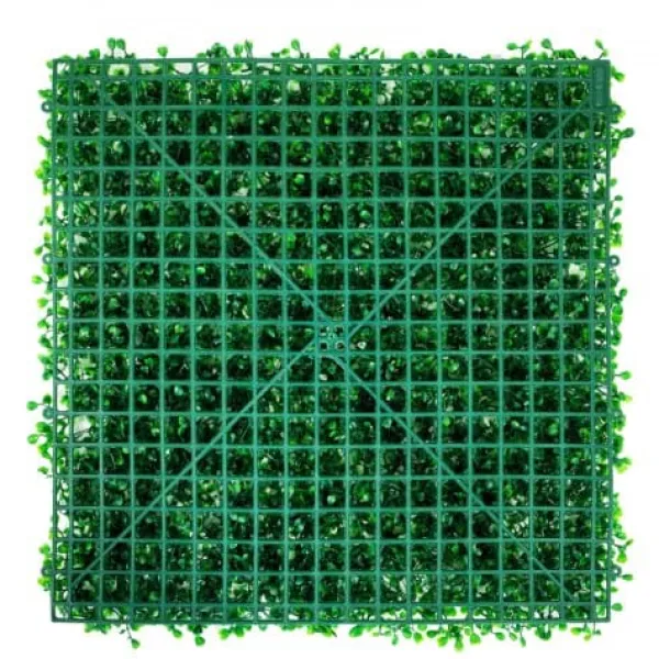 Konstgjord buxbompanel, 25x25x4 cm, grön, PE-material