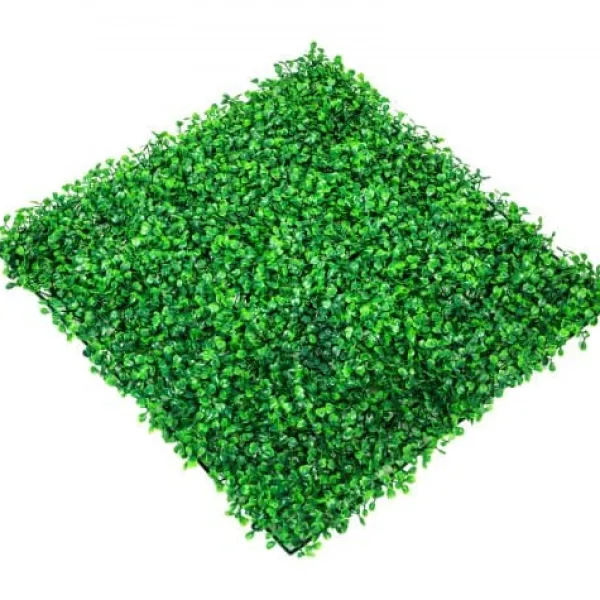 Discount Konstgjord buxbompanel, 25x25x4 cm, Grön, PE-material Trädgårdsprydnader