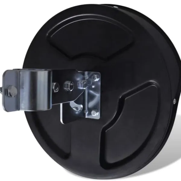 Konvex trafikspegel 30 cm - Krossäker PC-plast | Färg: Svart | Storlek: 30 cm