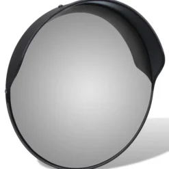 vidaXL Konvex trafikspegel 30 cm PC-plast svart