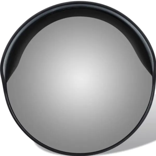 vidaXL Konvex trafikspegel 30 cm PC-plast svart