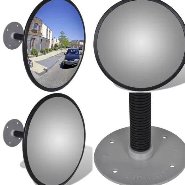 New Konvex trafikspegel för inomhusbruk akryl 30 cm svart - Trafikspegel - Trafikspeglar - Home & Living Säkerhetsspeglar